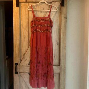 Women's Johnny Was Pink Floral Dress, Size Small